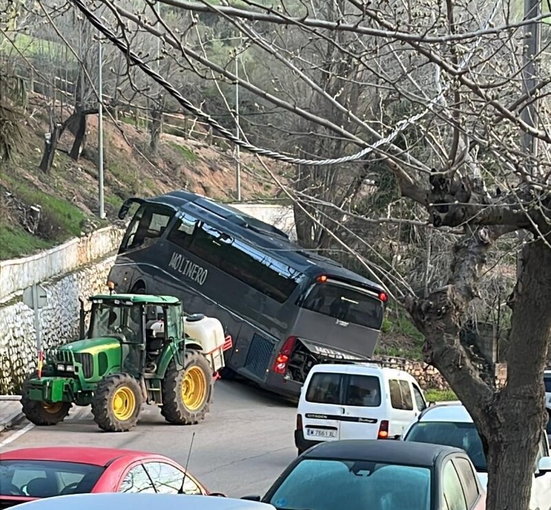 El PP denuncia el peligro de la JV-7056 de Diputación tras un nuevo incidente con un autobús escolar