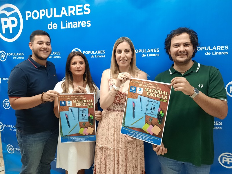 El PP y NNGG inician su tradicional campaña solidaria para recoger material escolar con motivo del inicio del curso