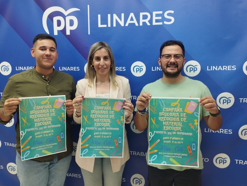 El PP y NNGG-Linares ponen en marcha una nueva edición de la campaña solidaria de recogida de material escolar