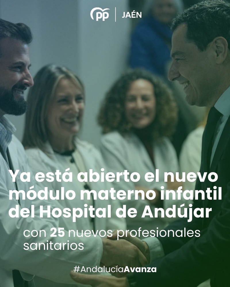 Martín celebra un nuevo hito sanitario, la apertura del módulo de la nueva planta de hospitalización del Hospital de Andújar