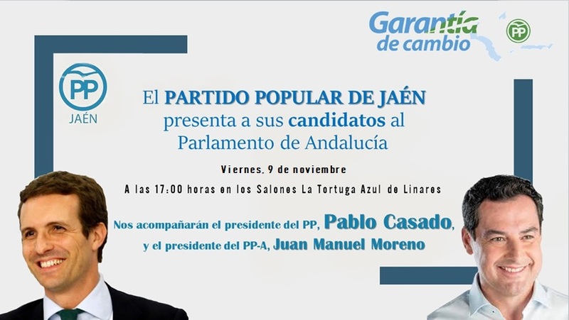 Pablo Casado y Juan Manuel Moreno en Jaén