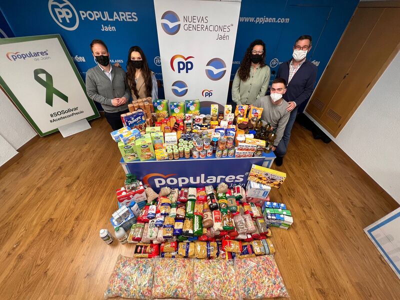 NNGG Jaén recoge más de 300 kilos de alimentos y agradece la “enorme solidaridad de nuestros afiliados y simpatizantes” 