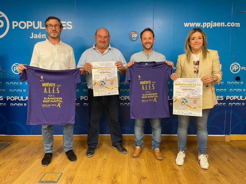 El PP de Jaén estará con A.L.E.S el próximo domingo en su carrera solidaria por el cáncer infantil  